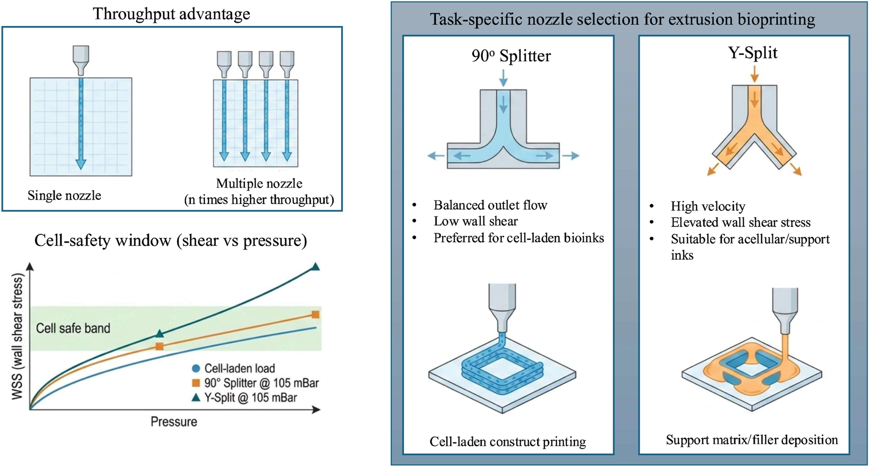 Extrusion nozzle bioprinting computational fluid dynamics
